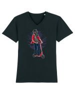 Scooter Rider Tricou mânecă scurtă guler V Bărbat Presenter