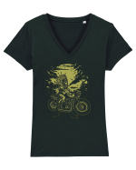 Indian Chief Riding Tricou mânecă scurtă guler V Damă Evoker