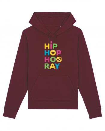 HIP HOP Hooray Retro Style Burgundy