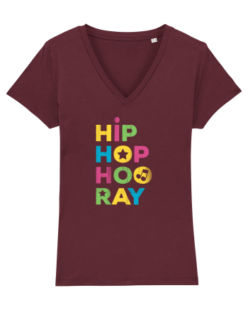HIP HOP Hooray Retro Style Burgundy