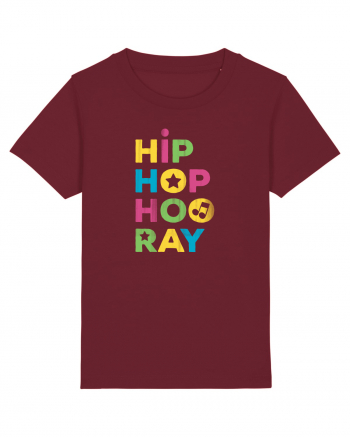 HIP HOP Hooray Retro Style Burgundy