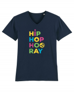 HIP HOP Hooray Retro Style Tricou mânecă scurtă guler V Bărbat Presenter