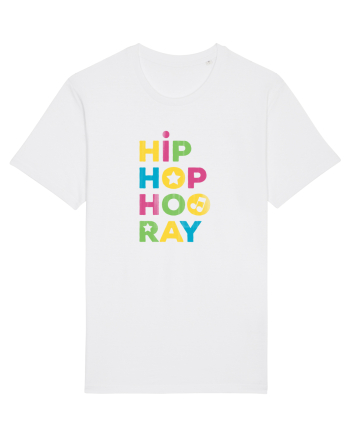 HIP HOP Hooray Retro Style White