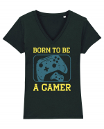 Born To Be A Gamer Tricou mânecă scurtă guler V Damă Evoker