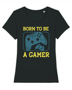 Born To Be A Gamer Tricou mânecă scurtă guler larg fitted Damă Expresser