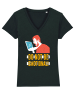 Don't Be Emotional Tricou mânecă scurtă guler V Damă Evoker