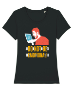Don't Be Emotional Tricou mânecă scurtă guler larg fitted Damă Expresser