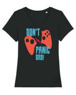 Don't Panic Bro Tricou mânecă scurtă guler larg fitted Damă Expresser