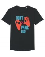 Don't Panic Bro Tricou mânecă scurtă guler larg Bărbat Skater