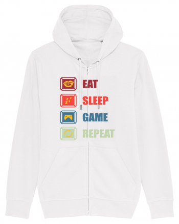 Eat Sleep Game Repeat White