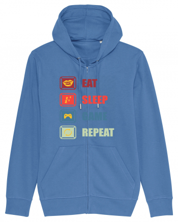 Eat Sleep Game Repeat Bright Blue