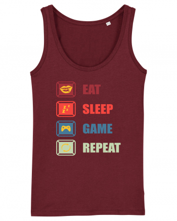 Eat Sleep Game Repeat Burgundy