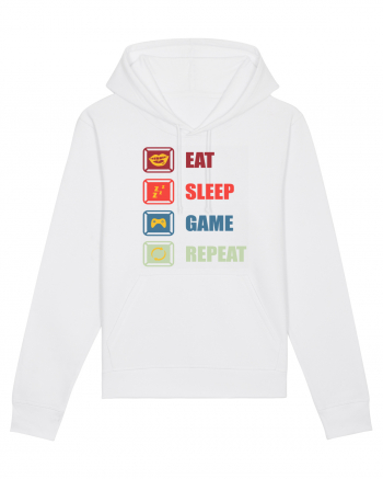 Eat Sleep Game Repeat White