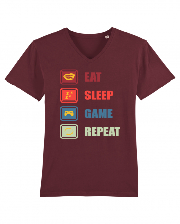 Eat Sleep Game Repeat Burgundy