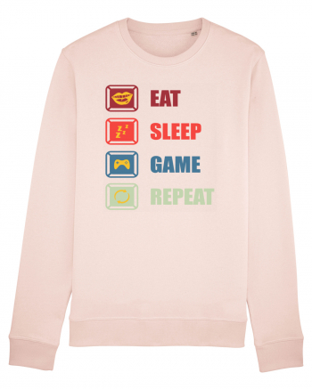 Eat Sleep Game Repeat Candy Pink