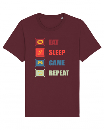 Eat Sleep Game Repeat Burgundy