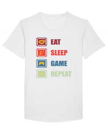 Eat Sleep Game Repeat White