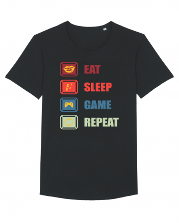 Eat Sleep Game Repeat Black