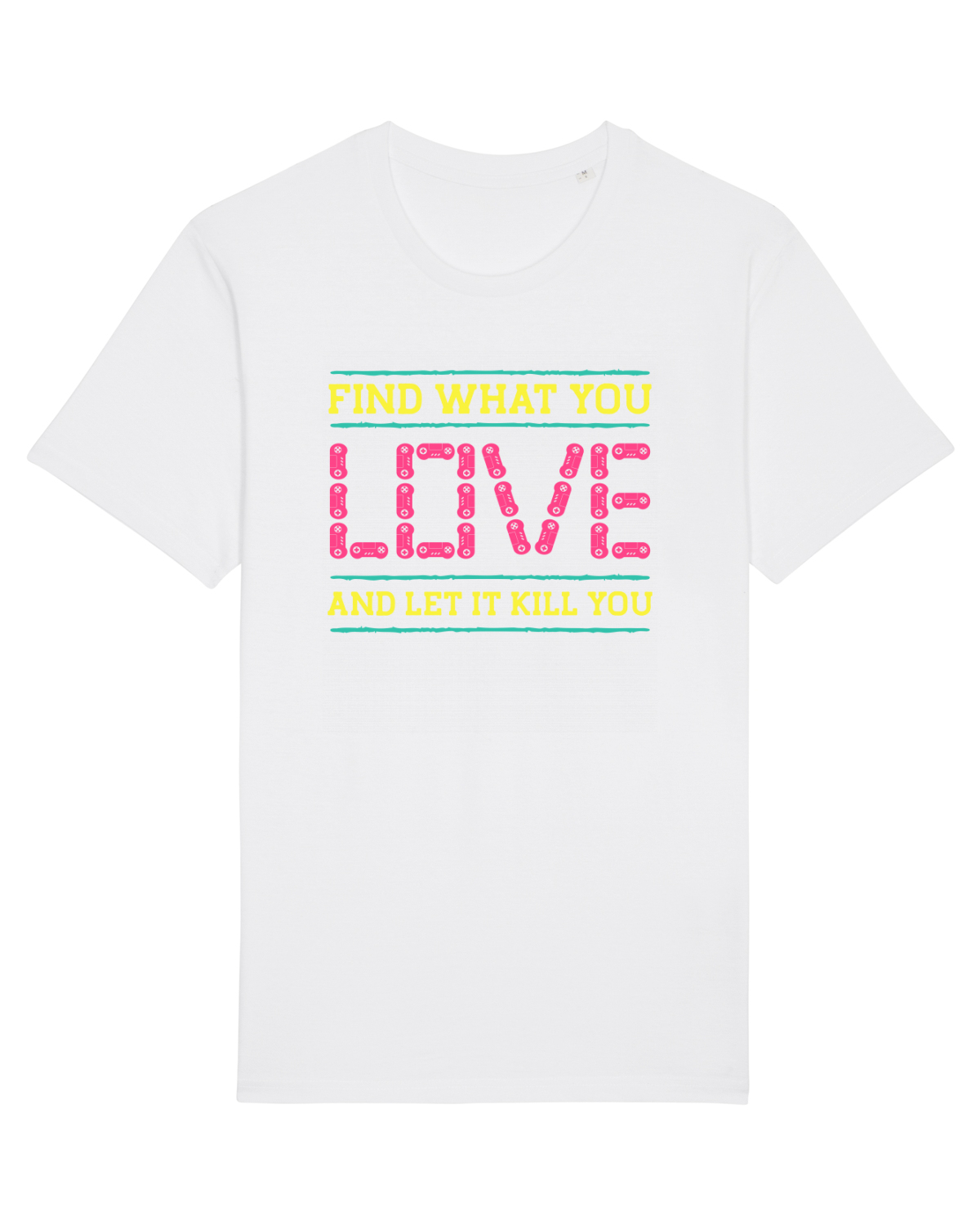 Tricou mânecă scurtă Unisex Rocker White