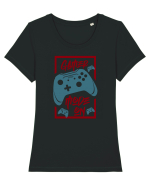 Gamer Mode On Tricou mânecă scurtă guler larg fitted Damă Expresser
