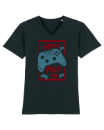 Gamer Mode On Tricou mânecă scurtă guler V Bărbat Presenter