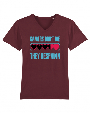 Gamers Don't Die, They Respawn Burgundy