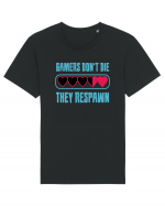 Gamers Don't Die, They Respawn Tricou mânecă scurtă Unisex Rocker