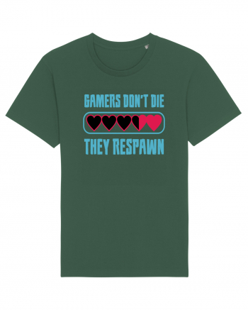Gamers Don't Die, They Respawn Bottle Green