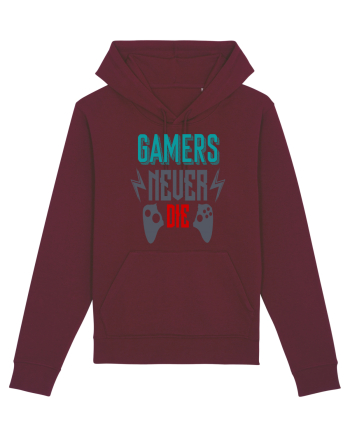 Gamers Never Die Burgundy