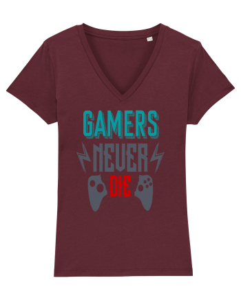 Gamers Never Die Burgundy