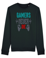 Gamers Never Die Bluză mânecă lungă Unisex Rise