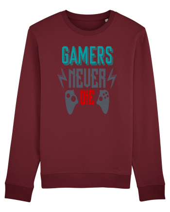 Gamers Never Die Burgundy