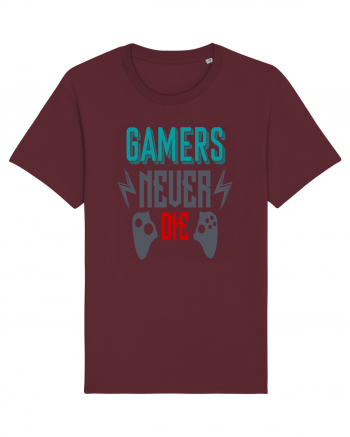 Gamers Never Die Burgundy