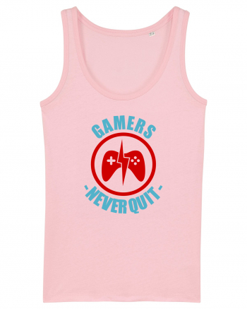 Gamers Never Quit Cotton Pink