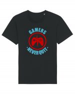 Gamers Never Quit Tricou mânecă scurtă Unisex Rocker