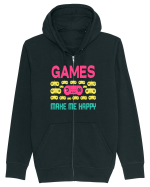 Games Make Me Happy Hanorac cu fermoar Unisex Connector