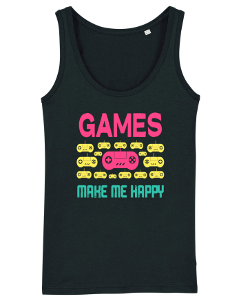 Games Make Me Happy Black