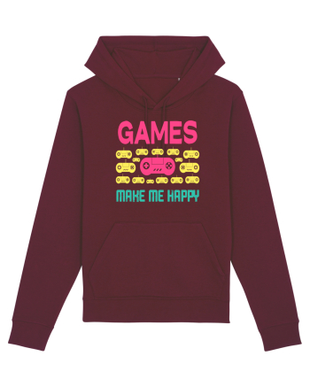 Games Make Me Happy Burgundy