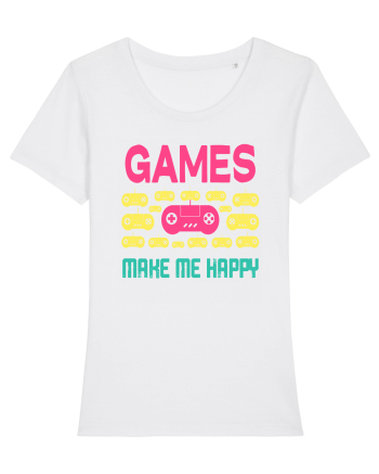 Games Make Me Happy White
