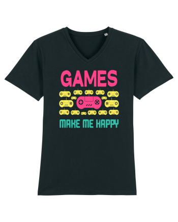 Games Make Me Happy Black