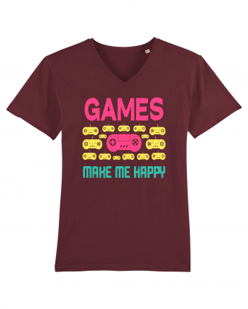 Games Make Me Happy Burgundy