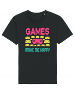 Games Make Me Happy Tricou mânecă scurtă Unisex Rocker