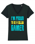 I'm Proud To Be A Gamer Tricou mânecă scurtă guler V Damă Evoker