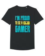 I'm Proud To Be A Gamer Tricou mânecă scurtă guler larg Bărbat Skater