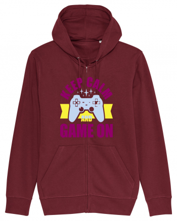 Keep Calm And Game On Burgundy