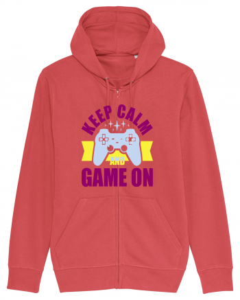 Keep Calm And Game On Carmine Red