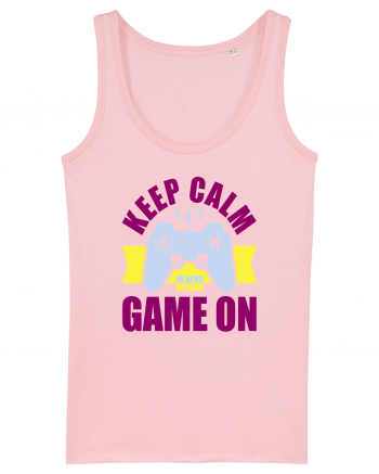 Keep Calm And Game On Cotton Pink