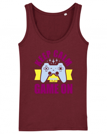 Keep Calm And Game On Burgundy