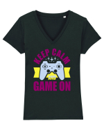 Keep Calm And Game On Tricou mânecă scurtă guler V Damă Evoker