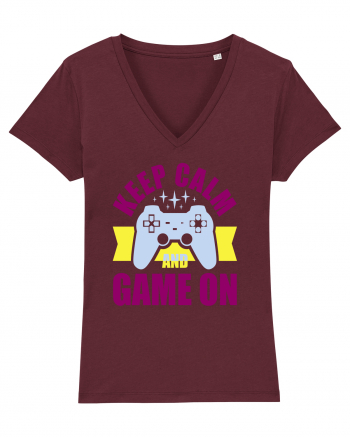 Keep Calm And Game On Burgundy